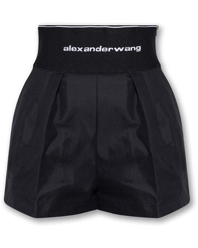Alexander Wang Shorts With Logo, - Black