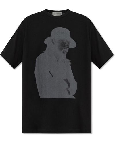 Yohji Yamamoto Printed T-shirt, - Black
