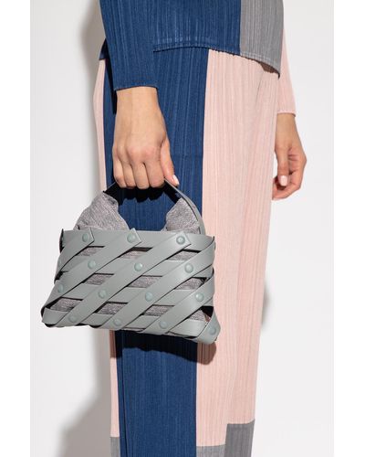 PLEATS PLEASE Issey Miyake - Small 'Sculpture' Bag In Polyester Plissé With  Vertical And Diagonal Narrow Pleats :: Ivo Milan