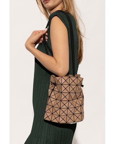 Bao Bao Issey Miyake Shoulder Bag With Geometrical Pattern - Brown