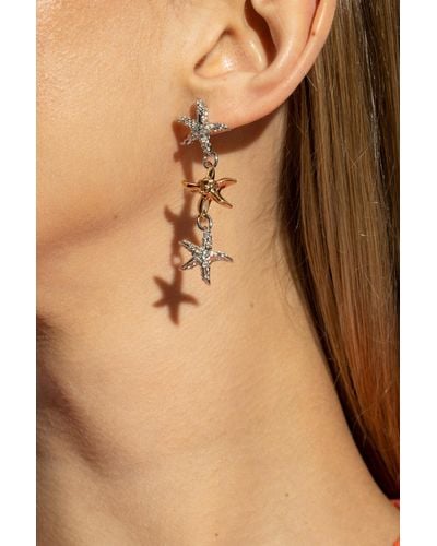 Versace Earrings With A Marine Motif - Natural
