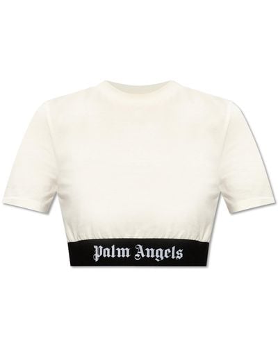 Palm Angels Cropped Top, - White