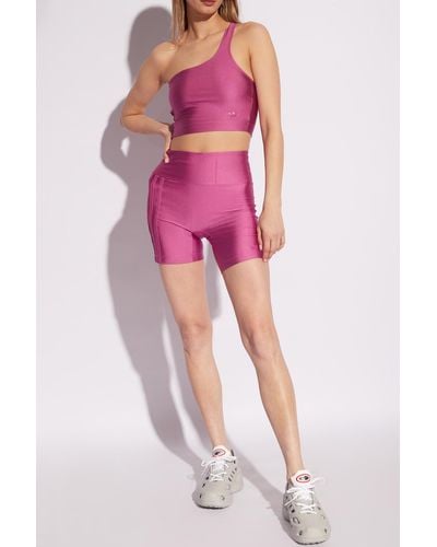 adidas Originals One-Shoulder Crop Top - Pink