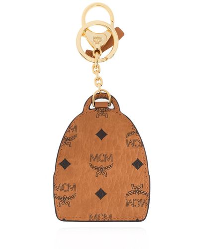 MCM Keyring With Charm - Brown