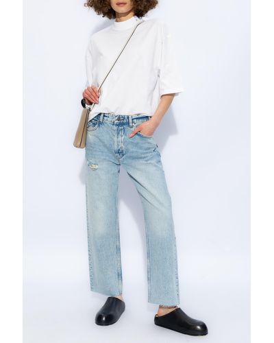 Anine Bing Gavin Relaxed Straight Jeans - Blue