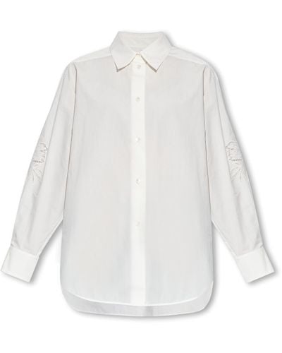 Paul Smith Shirt With Openwork Finish, - White