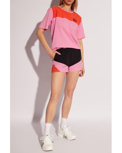 EA7 Shorts With Logo Patch - Pink