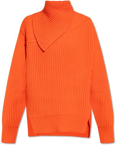 Jil Sander Wool Turtleneck Jumper - Orange