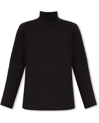 Homme Plissé Issey Miyake Oversized Turtleneck Sweater - Black
