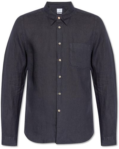 PS by Paul Smith Linen Shirt, - Blue