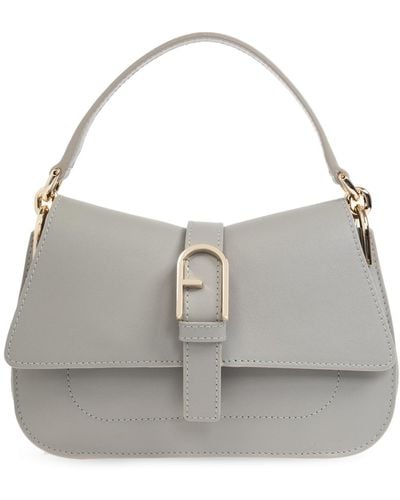 Furla 'flow Mini' Shoulder Bag, - Grey