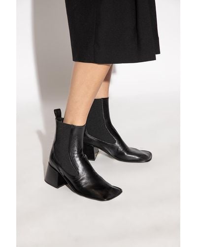 Jil Sander ‘Nikki’ Heeled Ankle Boots - Black