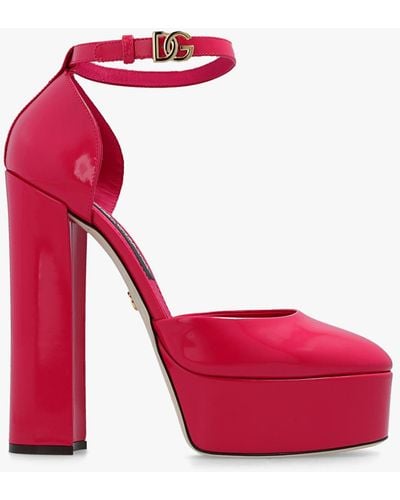 Dolce & Gabbana ‘Sharon’ Platform Court Shoes - Red