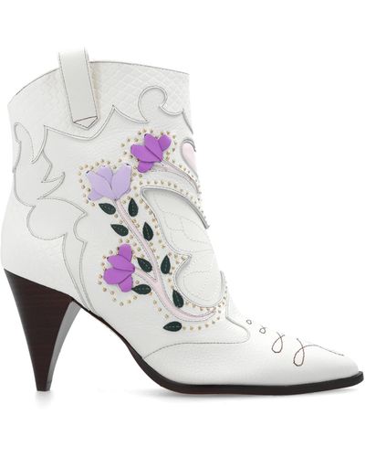 Sophia Webster 'shelby' Heeled Cowboy Boots, - White