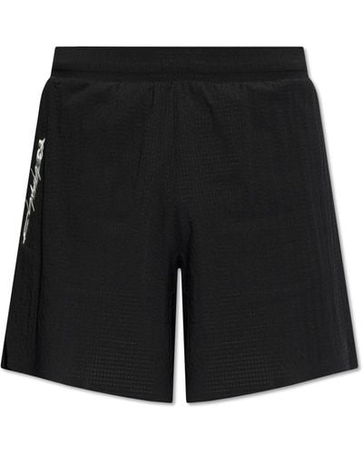 Y-3 Perforated Shorts, - Black