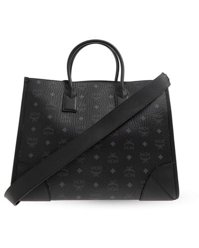 MCM 'münchen' Shopper Bag, - Black