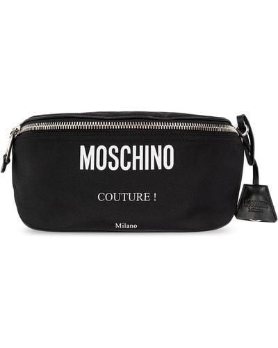 Moschino Belt Bag With Logo - Black