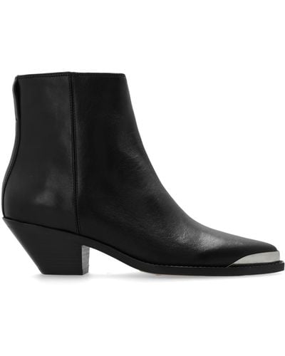 Isabel Marant Heeled Ankle Boots `Adnae` - Black
