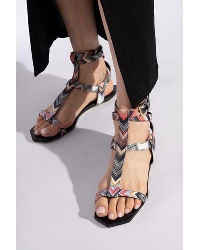 Missoni Patterned Sandals - Black