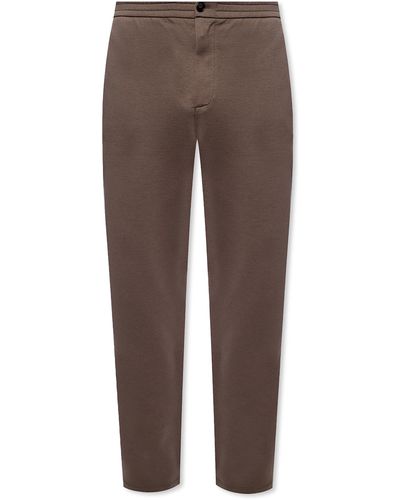 Giorgio Armani Cotton Trousers - Brown
