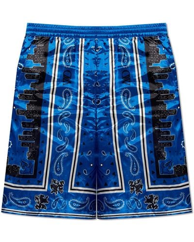 Off-White c/o Virgil Abloh Patterned Bermuda Shorts, - Blue