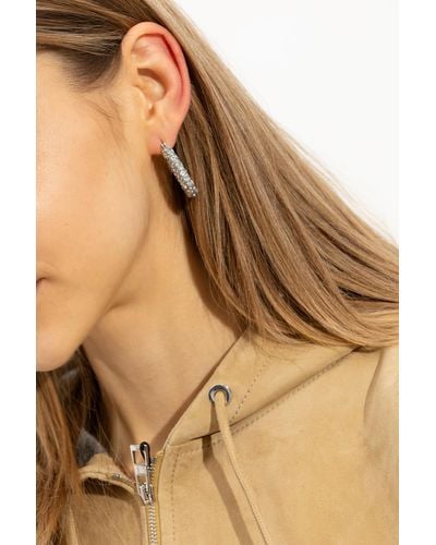 AllSaints Earrings With Zirconia, - White