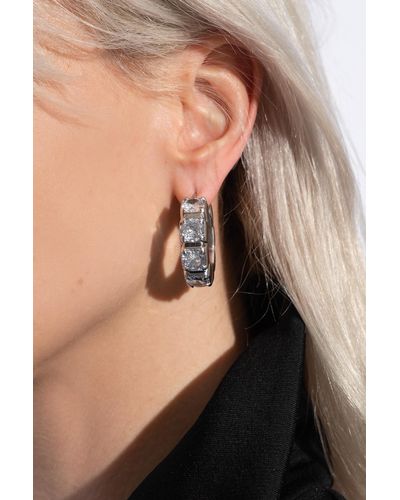 Jil Sander Crystal-embellished Earrings, - Metallic