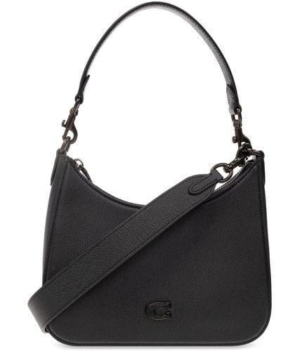 COACH Shoulder Bag With Logo - Black