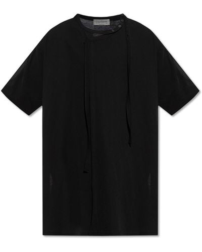 Yohji Yamamoto Cotton T-shirt, - Black