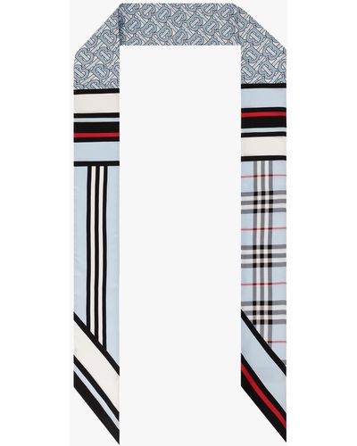 Burberry Silk Scarf - White