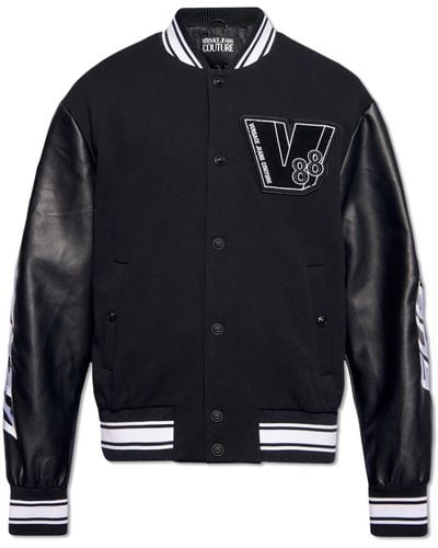 Versace Jeans Couture Bomber Jacket, - Blue