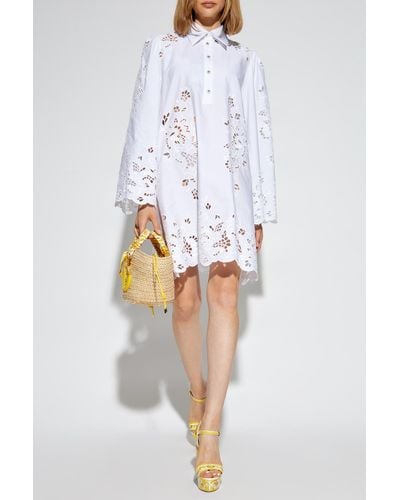 Dolce & Gabbana Openwork Dress - White