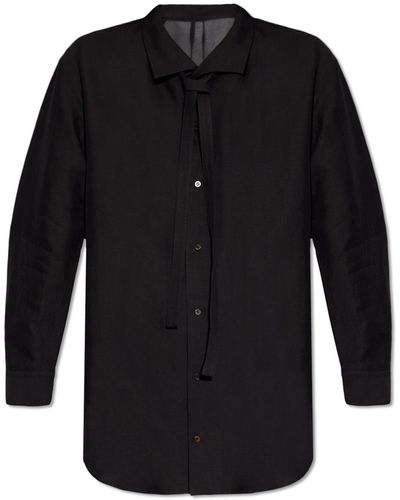 Yohji Yamamoto Relaxed-fitting Shirt, - Black
