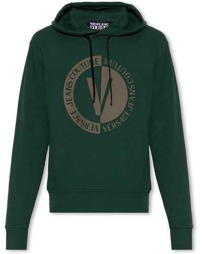 Versace Hoodie With Logo - Green