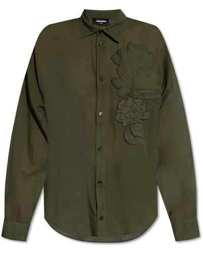 DSquared² Patched Shirt, - Green