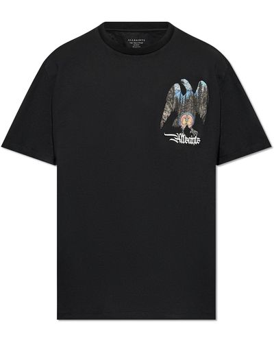 AllSaints T-Shirt With 'Eagle' Print - Black