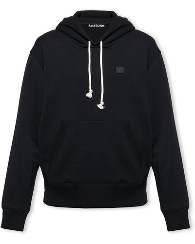 Acne Studios Hoodie With Logo Patch - Black