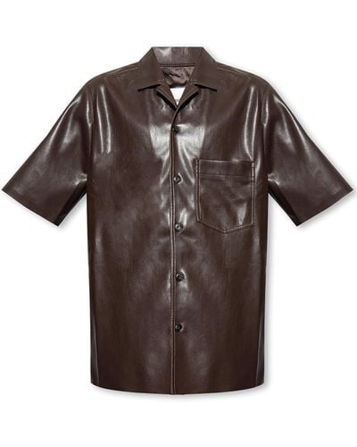 Nanushka ‘Bodil’ Shirt From Vegan Leather - Brown