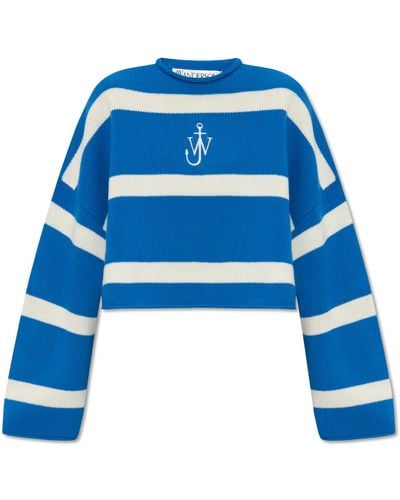 JW Anderson Jumper With Logo, - Blue