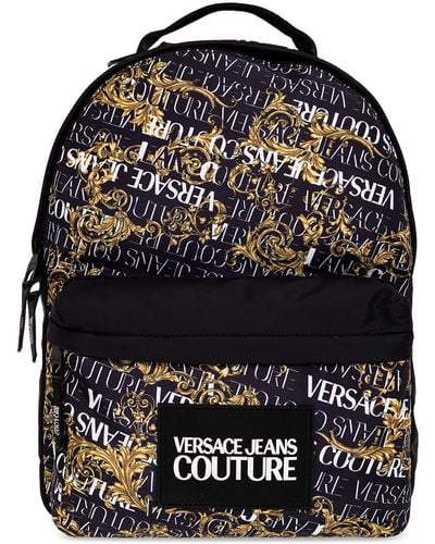 Versace Backpack With Logo - Black