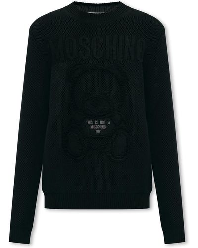 Moschino Sweater With Logo - Black