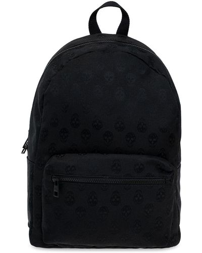 Alexander McQueen Patterned Backpack - Black