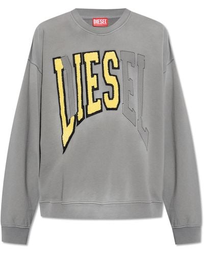 DIESEL ‘S-Boxt-N6’ Sweatshirt With Logo - Grey