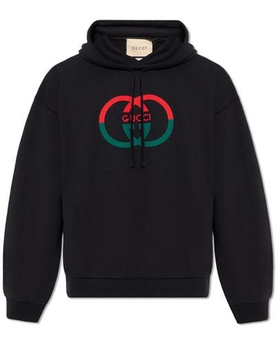 Gucci Hoodie With Logo, - Blue