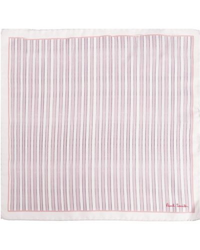 Paul Smith Silk Pocket Square, - Pink