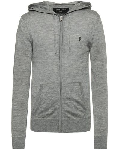 AllSaints 'Mode' Logo-Embroidered Sweatshirt - Grey