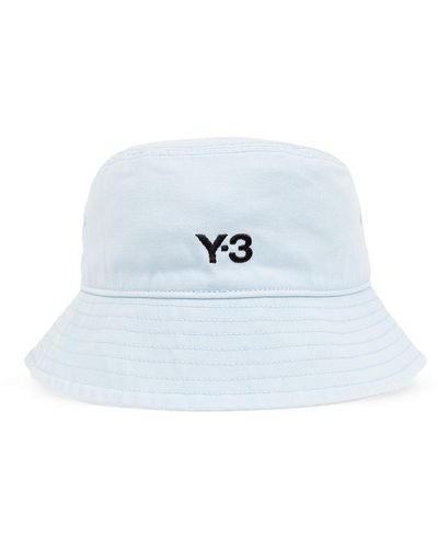 Y-3 Bucket Hat With Logo, - Blue