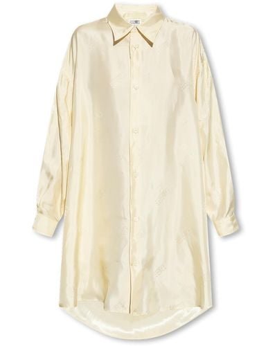 MM6 by Maison Martin Margiela Monogrammed Shirt Dress, ' - White