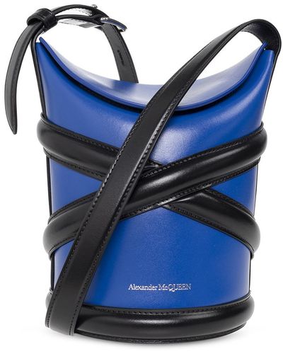 Alexander McQueen 'curve' Shoulder Bag - Blue