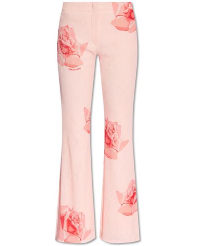 KENZO Pleated Trousers, - Pink